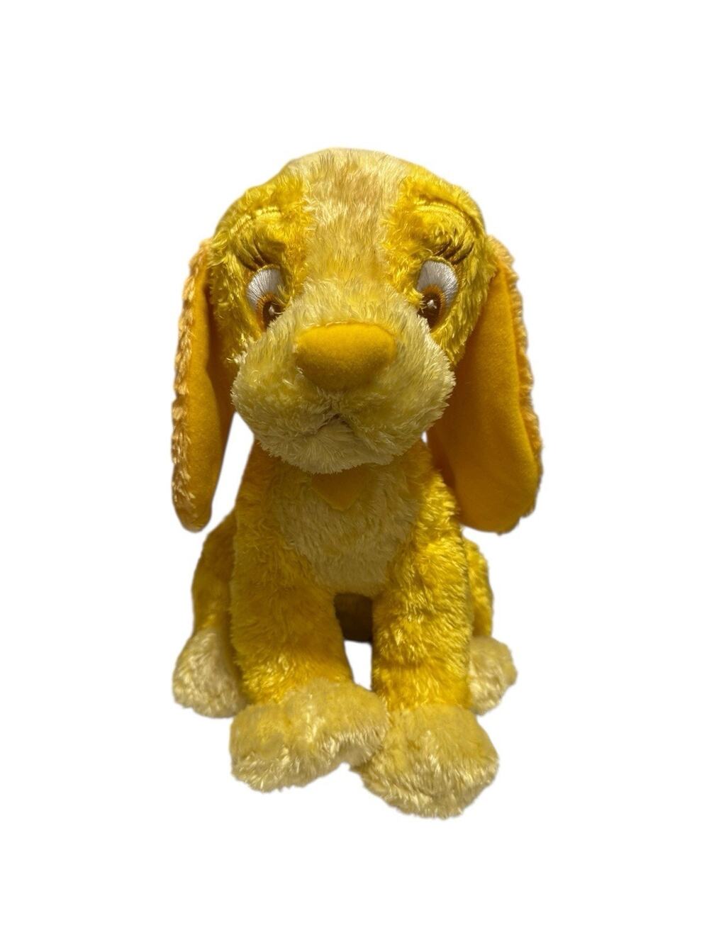 Disney Lady and the Tramp 10" Lady Yellow Embroidered Eyes Stuffed Plush Doll